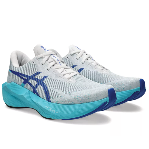 Men's ASICS Novablast 6 - White/Energy Aqua