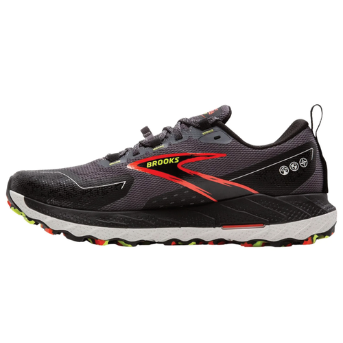 Men's Brooks Cascadia 18 GTX - Blackened Pearl/Black/Tomato