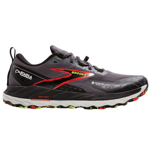 Men's Brooks Cascadia 18 GTX - Blackened Pearl/Black/Tomato