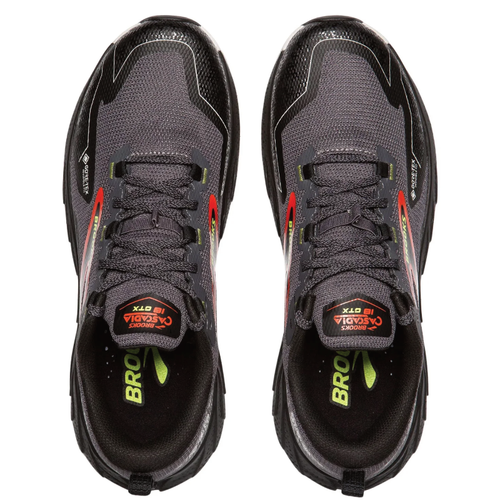 Men's Brooks Cascadia 18 GTX - Blackened Pearl/Black/Tomato