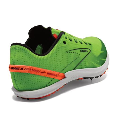 Brooks Draft XC - Green Gecko/Red Orange/White