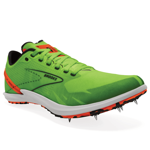 Brooks Draft XC - Green Gecko/Red Orange/White