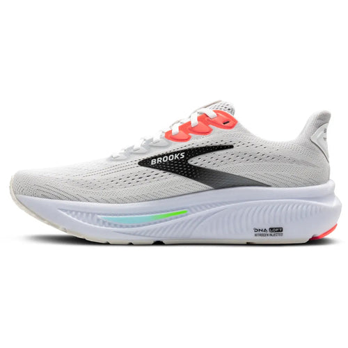 Men's Brooks Ghost 17 - White/Pink Clay/Gecko