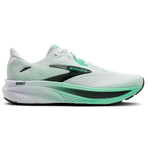 Men's Brooks Ghost 18 - White/Spring Bud/Spruce
