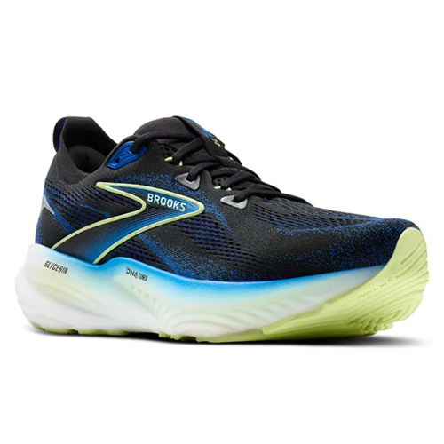 Men's Brooks Glycerin 22 - Black/Cobalt/Neo Yellow