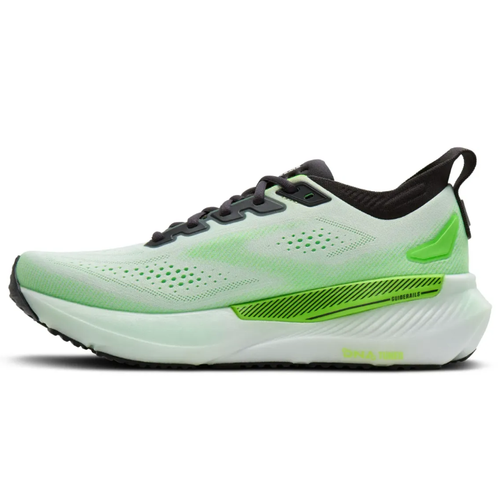 Men's Brooks Glycerin GTS 23 - White/Phantom/Green Gecko