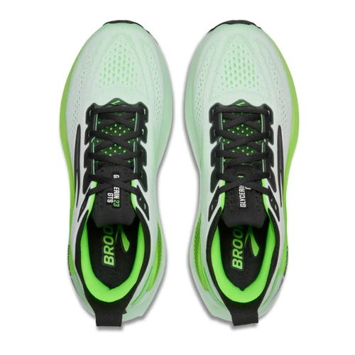 Men's Brooks Glycerin GTS 23 - White/Phantom/Green Gecko