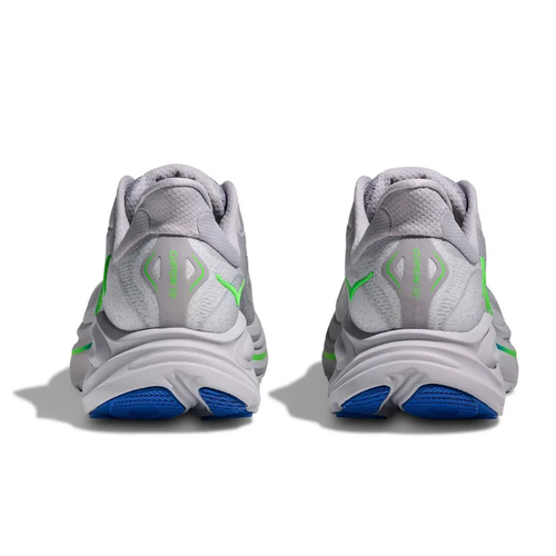 Men's HOKA Clifton 10 - Ash Grey/Neon Green