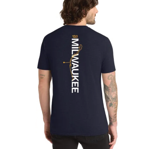 Men's Milwaukee Lakefront Marathon 13.1 T-Shirt - Navy