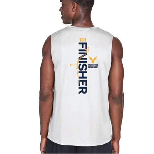 Men's Milwaukee Lakefront Marathon Finisher 13.1 Tank - White