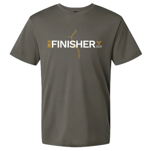 Men's Milwaukee Lakefront Marathon Finisher Tech T-Shirt 26.2 - Charcoal