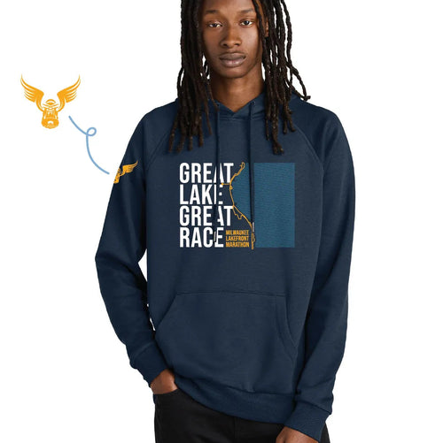 Men's Milwaukee Lakefront Marathon Great Lake Great Race Hoodie - Rebel Blue