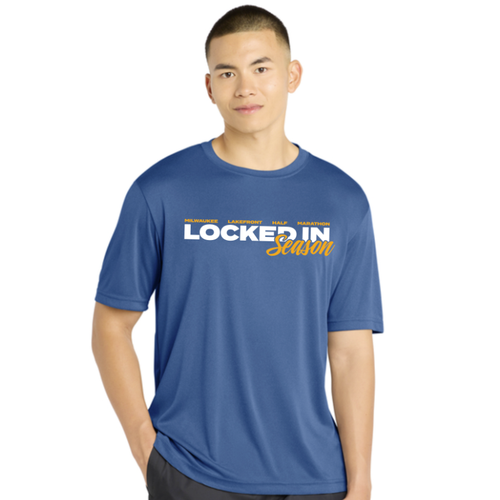 Men's Milwauke Lakefront Marathon Locked In 13.1 T-Shirt - Blue