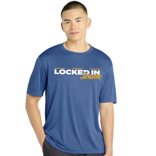 Men's Milwauke Lakefront Marathon Locked In 26.2 T-Shirt - Blue