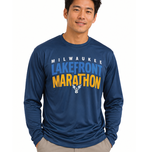 Milwaukee Lakefront Marathon Long Sleeve T-Shirt - Navy