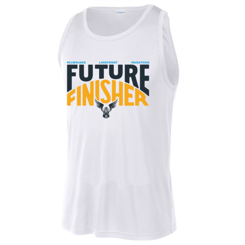 Men's Milwauke Lakefront Marathon Future Finisher 26.2 Tank Top - White