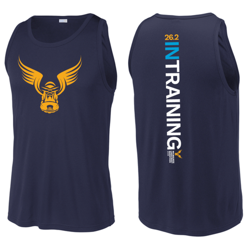 Men's Milwauke Lakefront Marathon In Training 26.2 Tank Top - Navy