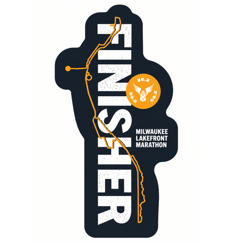 Milwaukee Lakefront Marathon Finisher 26.2 Sticker