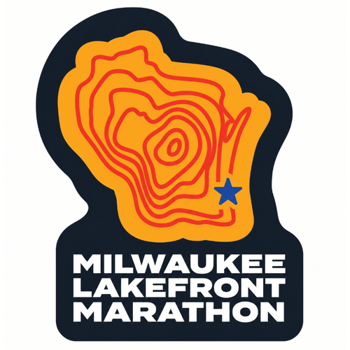 Milwaukee Lakefront Marathon Wisco Sticker