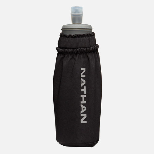 Nathan Sports Pinnacle Soft Flask Handheld 14oz - Black/Reflective Silver
