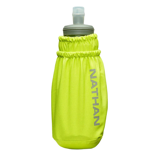 Nathan Sports Pinnacle Soft Flask Handheld 14oz - Finish Lime/Reflective Silver