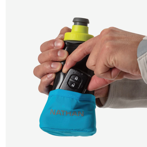 Nathan Sports QuickSqueeze Lite Handheld 12oz - Finish Lime/Blue Me Away