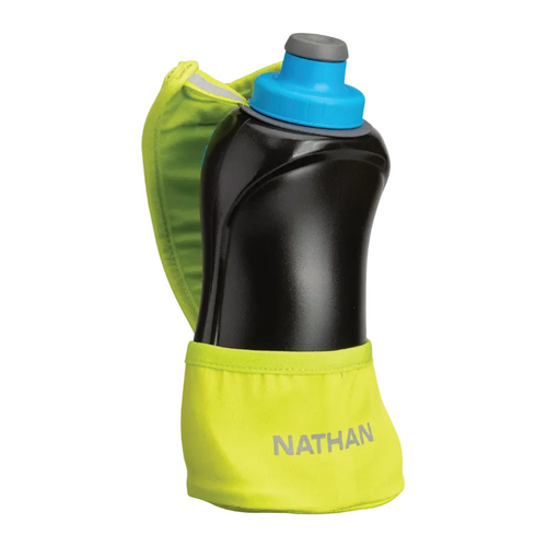 Nathan Sports QuickSqueeze Lite Handheld 18oz - Finish Lime/Blue Me Away