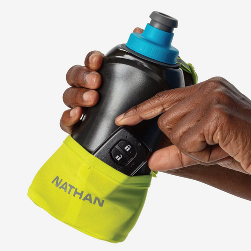 Nathan Sports QuickSqueeze Lite Handheld 18oz - Finish Lime/Blue Me Away