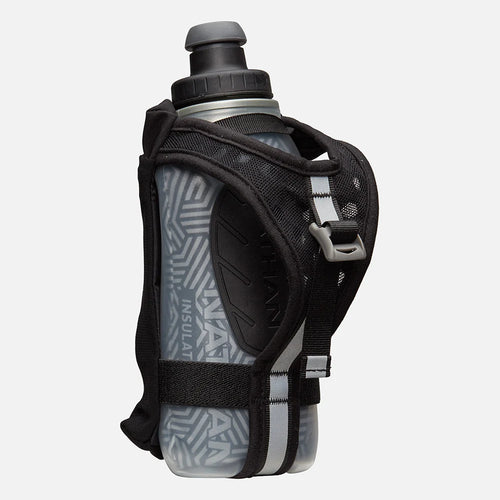 Nathan Sports SpeedDraw 2 Insulated Flask 12oz - Black/Reflective Silver