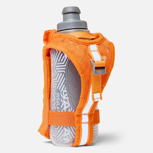 Nathan Sports SpeedDraw 2 Insulated Flask 12oz - Orange Blaze/Reflective Silver