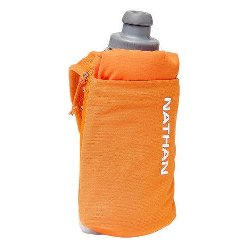 Nathan Sports SpeedDraw 2 Insulated Flask 12oz - Orange Blaze/Reflective Silver