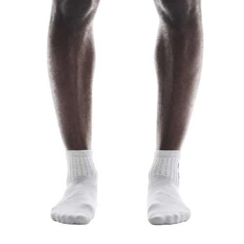 On Logo Sock Mid 3P - Heather Gray