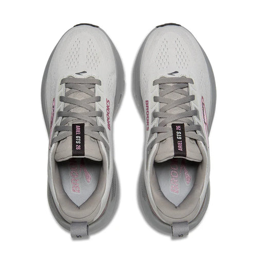 Women's Brooks Ariel GTS 26 - Oyster Mushroom/Alloy/Pink