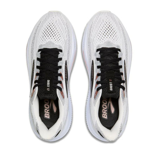 Women's Brooks Ghost 17 - White/Black/Rose Gold