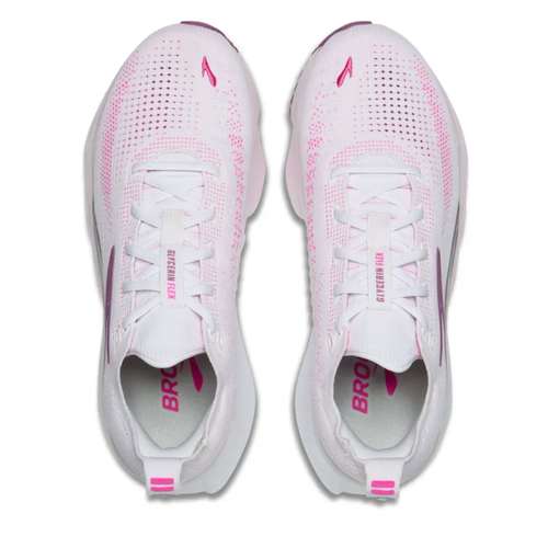 Women's Brooks Glycerin Flex - White/Cyber Pink/Argyle