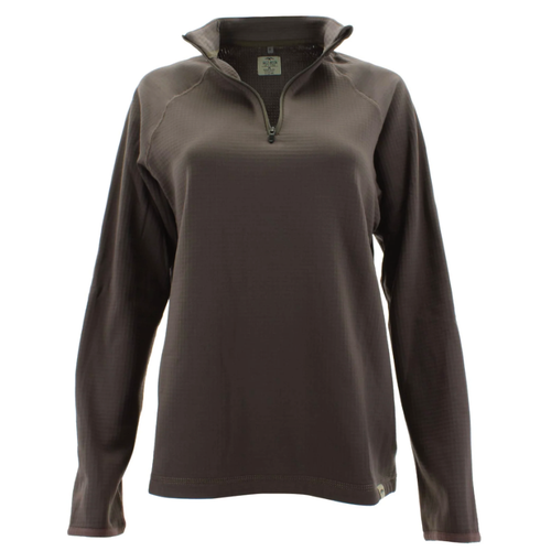 Women's Goodmiles Waffle 1/4 Zip - Coffee Quartz