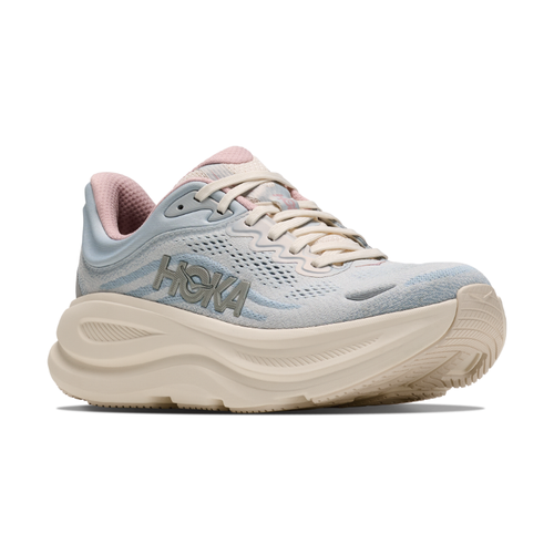 Women's HOKA Bondi 9 GLM - Alabaster/Minteral Blue (ATRM)
