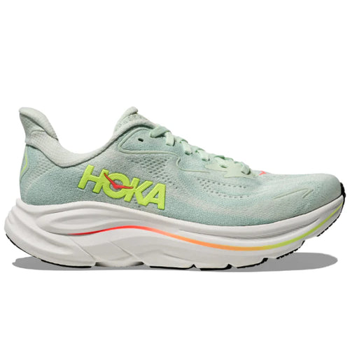 Women's HOKA Clifton 10 - Sea Glass/Neon Flame