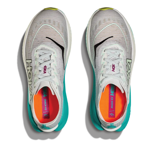 Women's HOKA Mach X 2 - Frost/Electric Aqua
