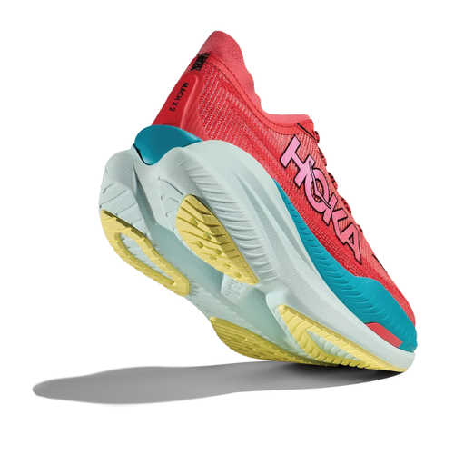 Women's HOKA Mach X 2 - Grapefruit/Electric Coral