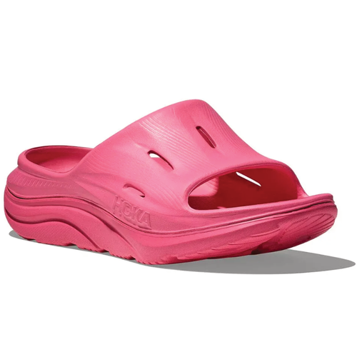 Women's HOKA Ora Recovery Slide 3 - Neon Rose/Neon Rose