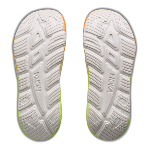 Women's HOKA Ora Recovery Slide 3 - White/Neon Yuzu