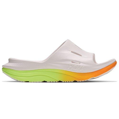 Women's HOKA Ora Recovery Slide 3 - White/Neon Yuzu