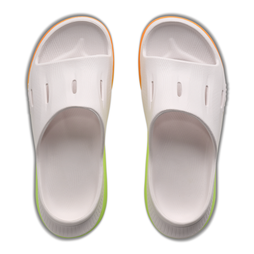 Women's HOKA Ora Recovery Slide 3 - White/Neon Yuzu