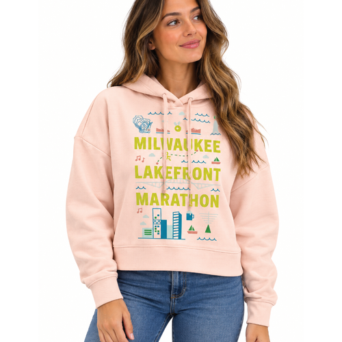 Women's Milwaukee Lakefront Marathon 2026 Hoodie - Rosewater Pink