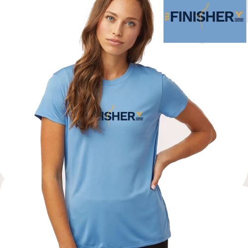 Women's Milwaukee Lakefront Marathon Finisher Tech T-Shirt 13.1 - Carolina Blue