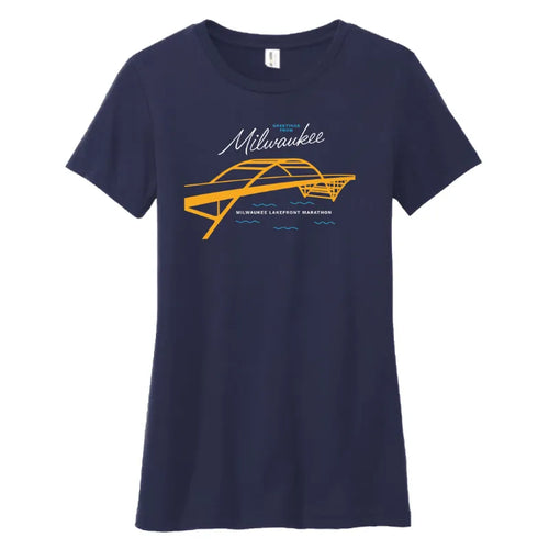 Women's Milwaukee Lakefront Marathon Hoan T-Shirt - Navy