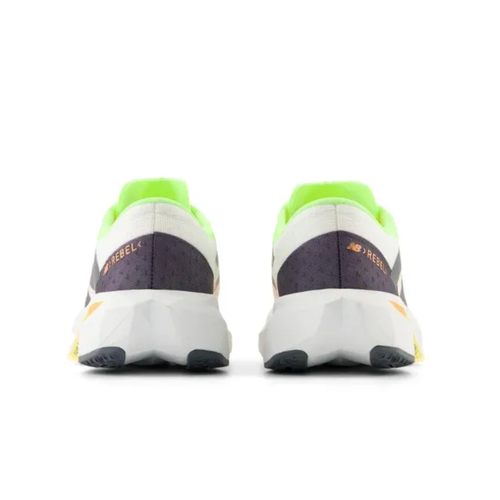 Women's New Balance FuelCell Rebel v4 - White/Bleached Lime Glo/Hot Mango