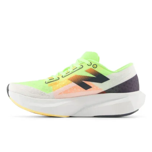Women's New Balance FuelCell Rebel v4 - White/Bleached Lime Glo/Hot Mango