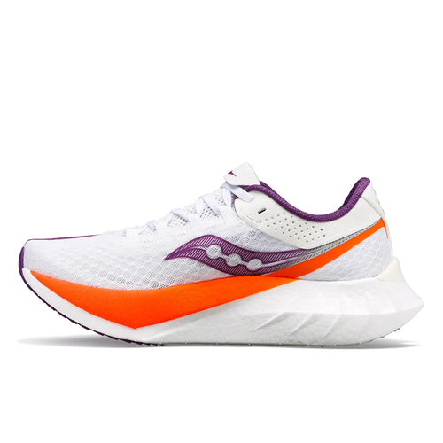 Women's Saucony Endorphin Pro 4 - White/Violet/Orange